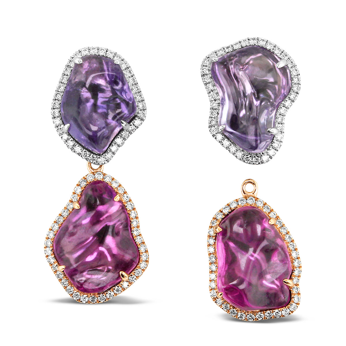 JCA 2024 Yael convertible purple sapphire drop earrings