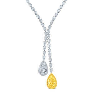 JCK 2024 grand prize winning yellow white diamond Rahaminov necklace key image