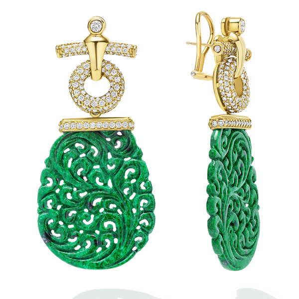 Lagos Studio jade earrings