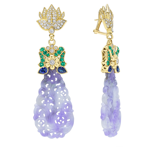 Lagos Studio lavender jade earrings