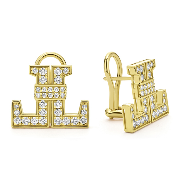 Lagos logo stud earrings