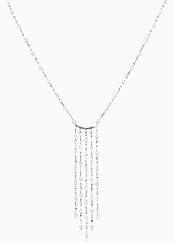 Platinum Born Debut bar necklace