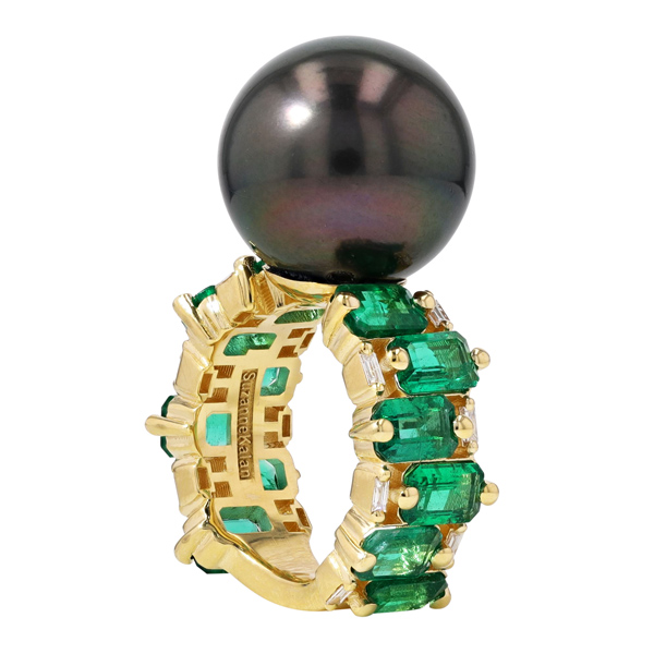 Suzanne Kalan pearl emerald ring