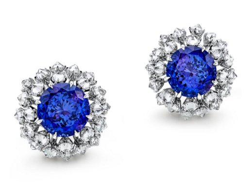 Tiffany tanzanite diamond earrings