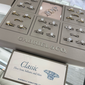 Gabriel engagement rings at Baribault Jewelers