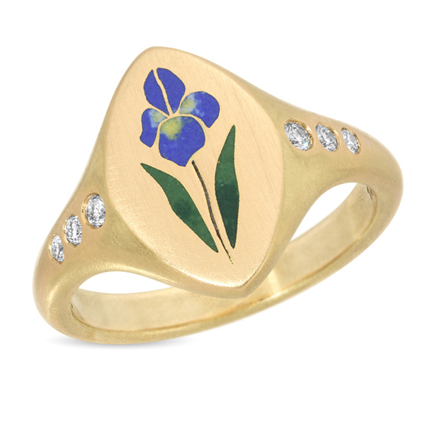 Gwen Barba Iris signet ring