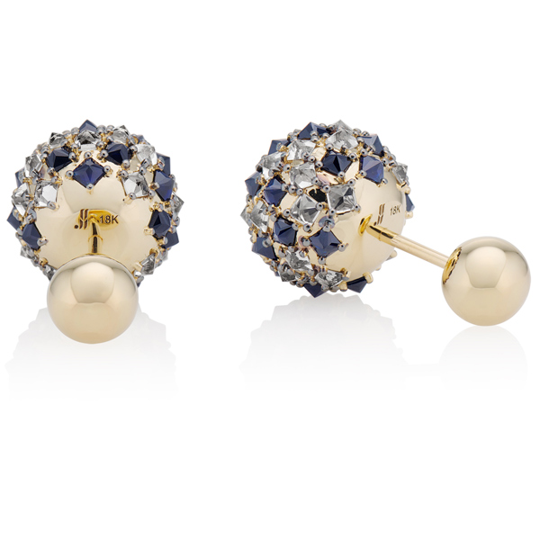 JV Insardi gold bead reverse spike studs