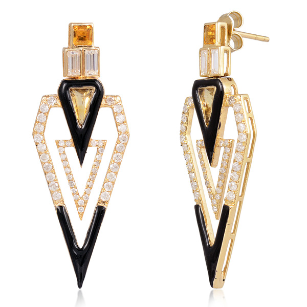 La Muse citrine Vanguard earrings