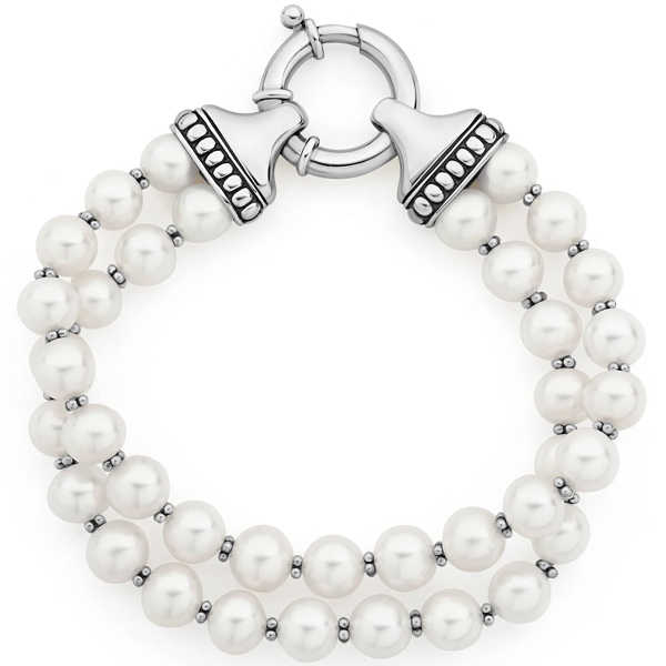 Lagos two strand pearl bracelet