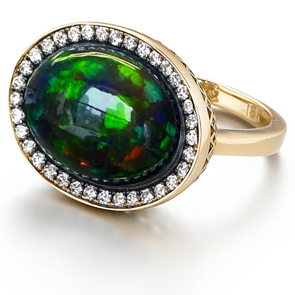 Ray Griffiths black opal ring