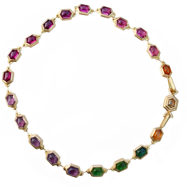 Stone Everett tourmaline Hex collar