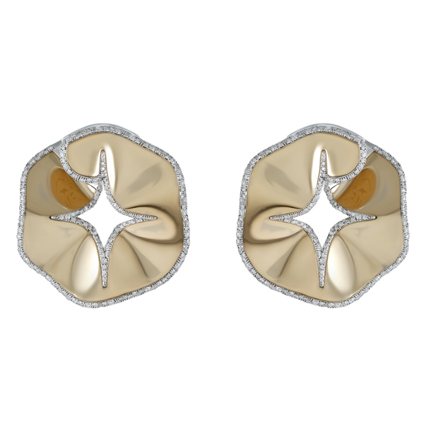 Toi sparkle flower earrings