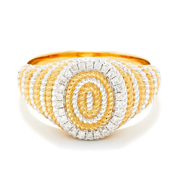 Yvonne Leon oval two-tone ring