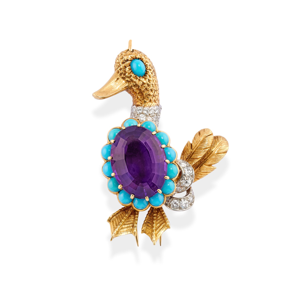 cartier duck brooch