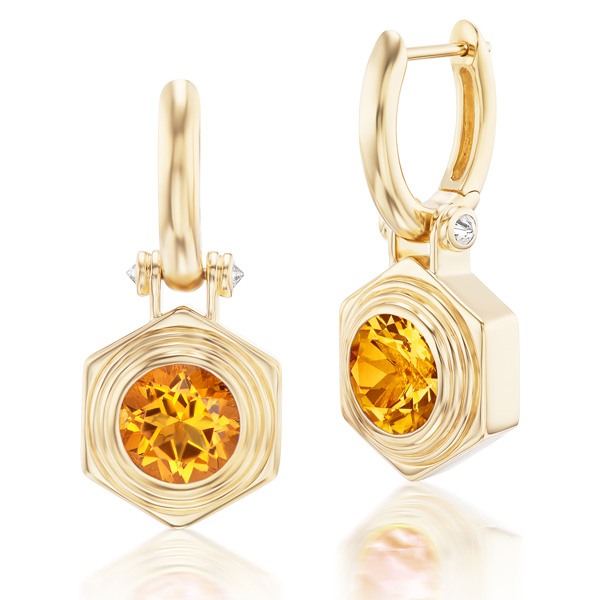 Harwell Godfrey Hexed citrine earrings