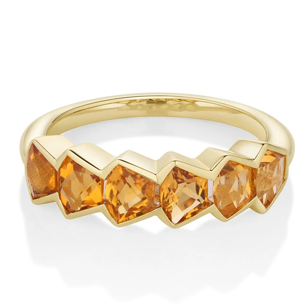 Marrow citrine Harley ring