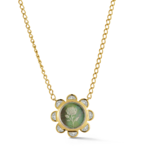 Renna Caspian rosebud necklace