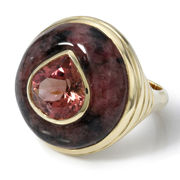 Retrouvai tourmaline Lollipop ring