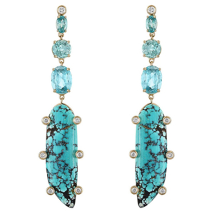 Eden Presley turquoise and apatite earrings