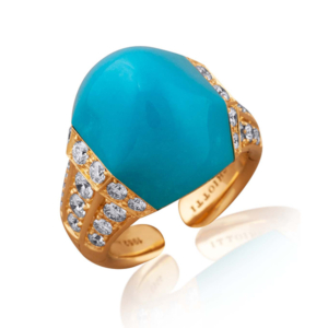 Picchiotti yellow gold turquoise ring