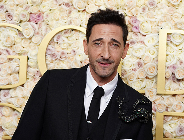 Adrien Brody 2025 Golden Globes