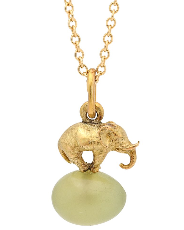 Faberge elephant egg pendant