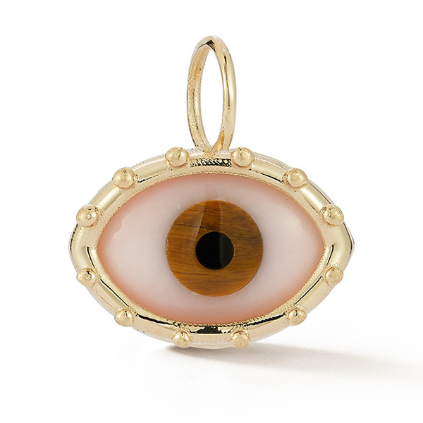 Garland Collection pink oval eye pendant