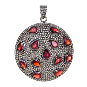 Modern Moghul garnet pendant