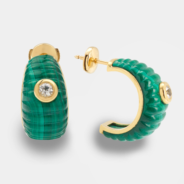 Yvonne Leon malachite earrings