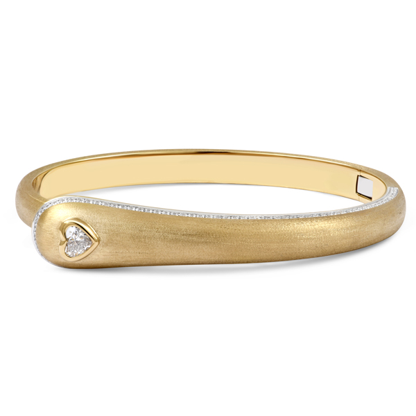 Rainbow K heart bangle