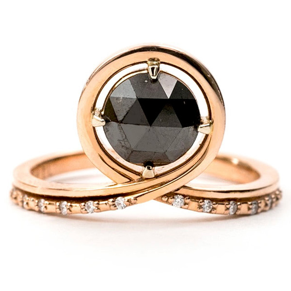 Ellie Lee black diamond Tiara ring