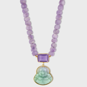 Jia Jia Happy Buddha jade necklace