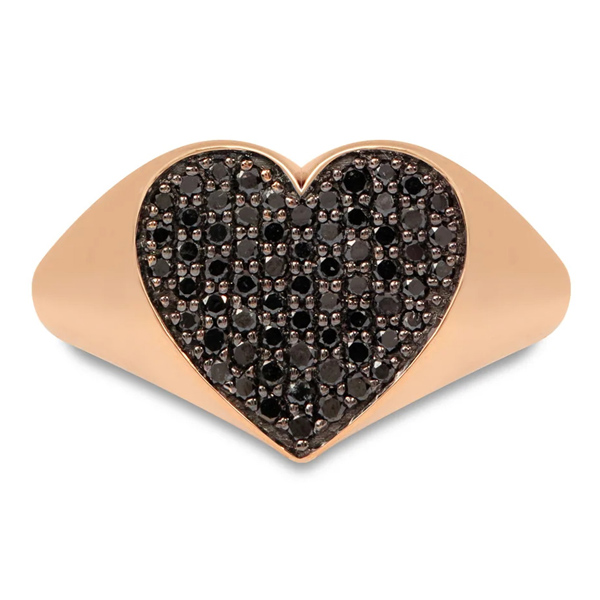Yuniu Jewels black heart signet